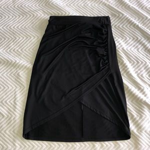 Black Stretchy High Waisted Skirt